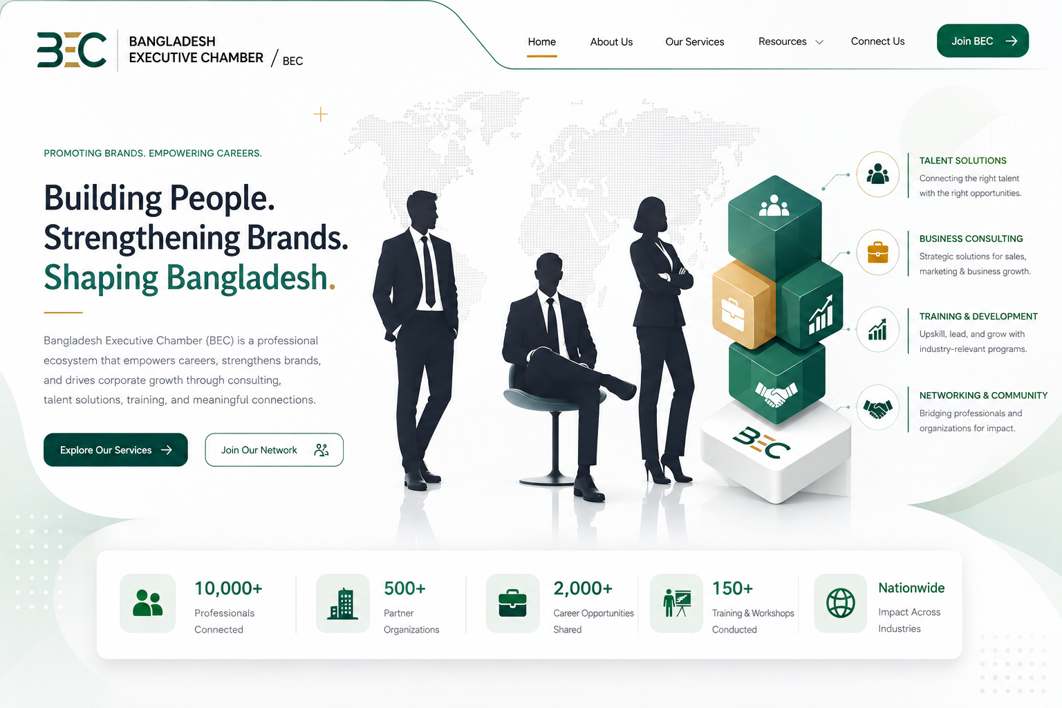 BEC business community illustration